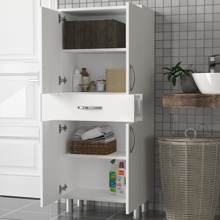 Hanah Home Arizona 4 Kapak Armario de Baño Blanco 59.4x140x31.5 cm